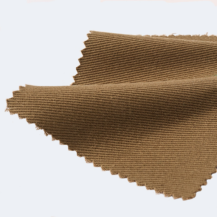Alta calidad 280gsm 7s * 7s peinado twill lavado tejido chaqueta de tela de algodón grueso