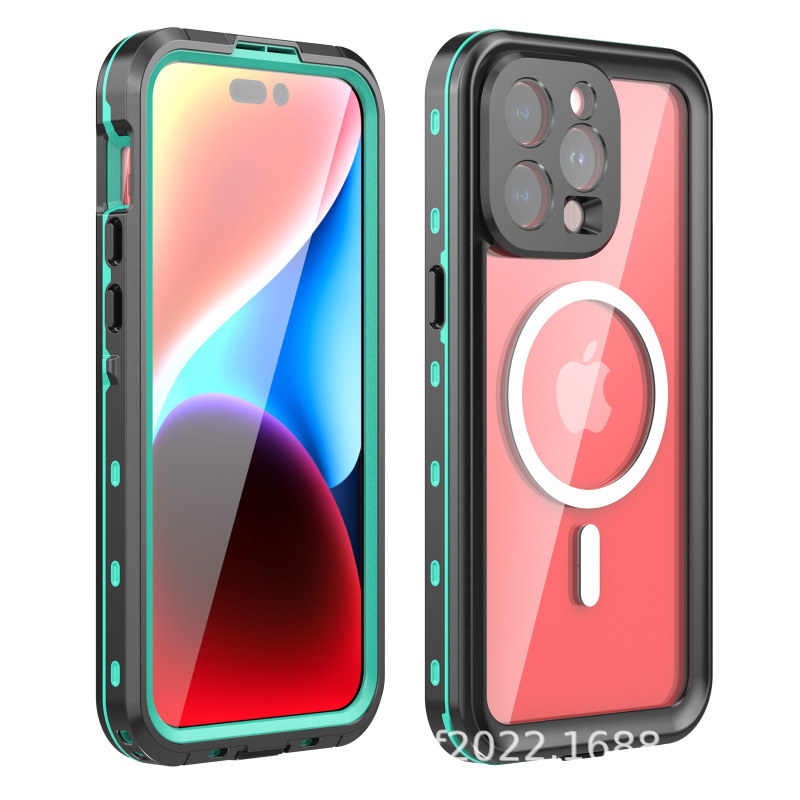 iPhone15 携帯電話ケース、Apple 15Pro Max 防水磁気携帯電話保護カバー、落下防止 16Plus に適しています。|undefined