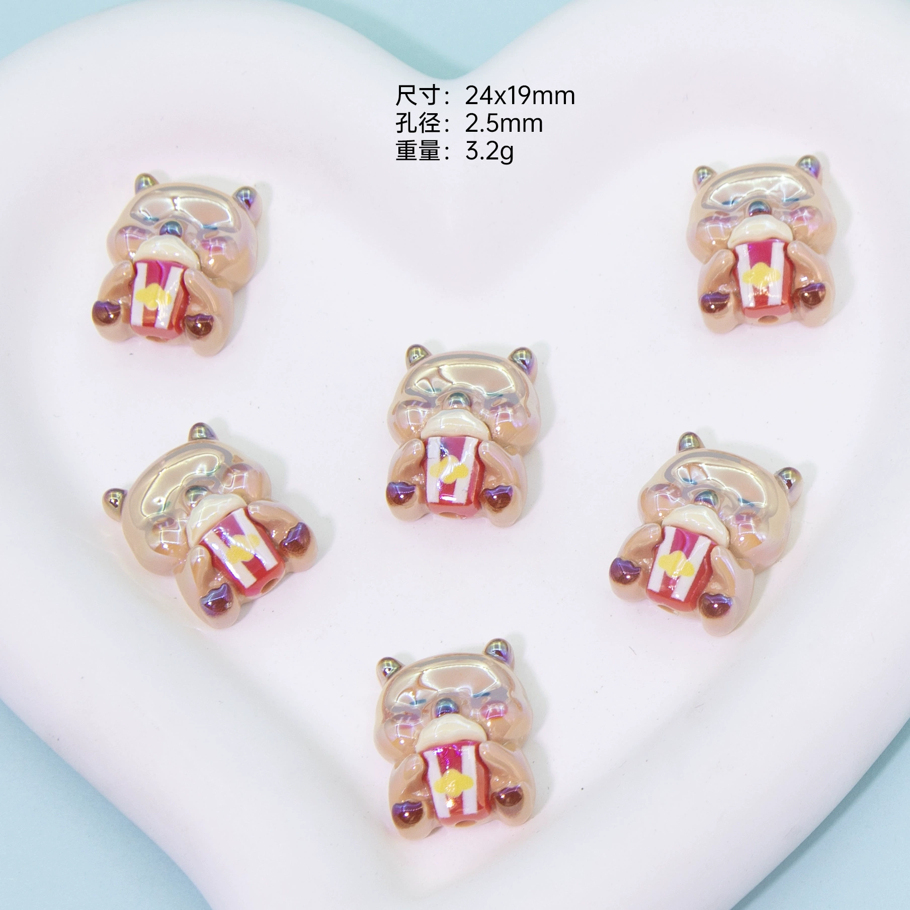 Food play with accessories, cream phone case, hair accessory, with little bears, DIY