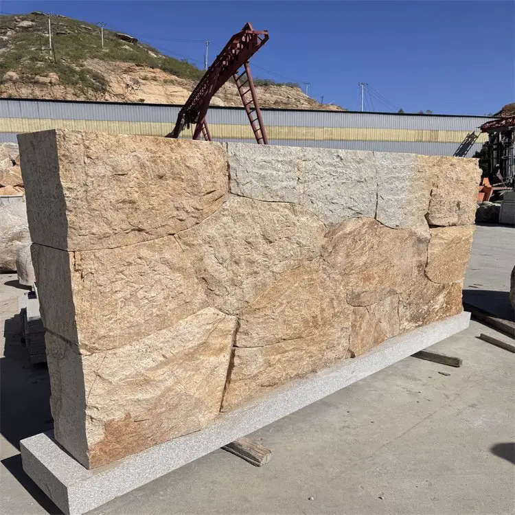 Landscape Stone, Artificial Rock, Large Natural Taishan Stone, Engraved Stone, Sturdy and Durable, Garden Decoration, Natural Stone, Yellow Stone