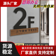 楼层标识牌电梯楼层数字贴上下楼梯注意禁止吸烟提示牌亚克力