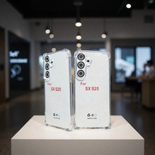 适用SAM三星S25/S23/S22 透明1.5mm四角加厚手机壳 防摔TPU保护套