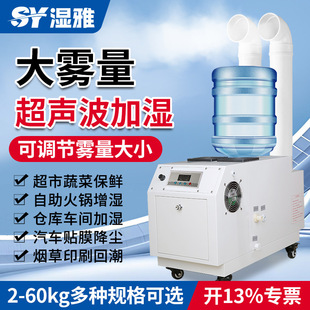 Wet-Type Ultrasonic Industrial Humidifier Wave Atomizer Machine for Commercial Workshops, Car Film Application, Dust Reduction Equipment, Energy-Saving and Efficient