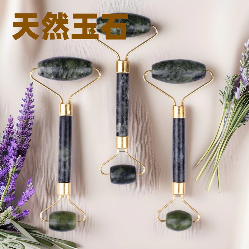 Rodillo masajeador de jade para rostro y cuerpo, palo de masaje para raspado de meridianos, fabricante transfronterizo de productos para el cuidado de la salud