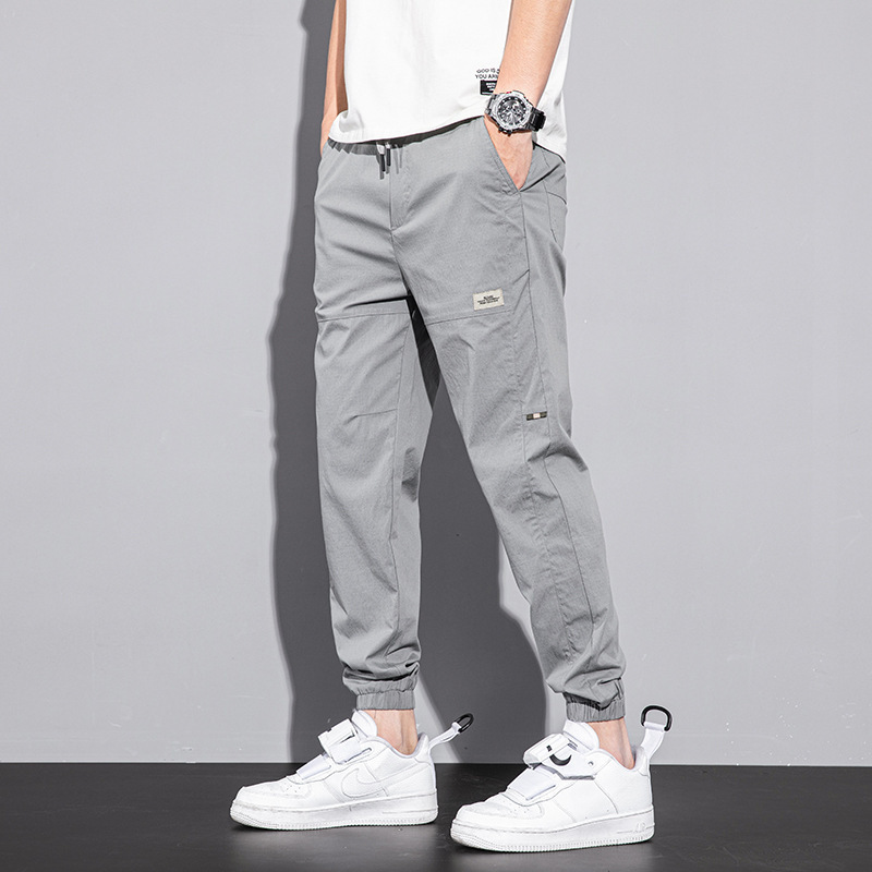 Leg-in Casual Pants Men's Summer 2021 New Arrival Loose Hallen Leg-tight Pants Stylist Casual Pants Trendy Brand