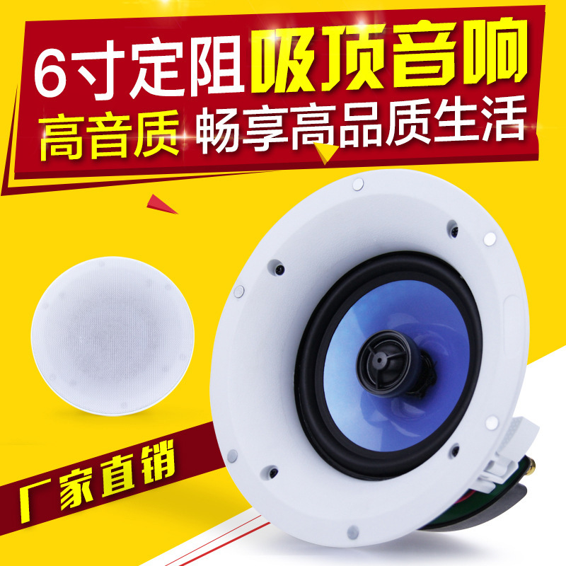 618 6.5-inch ceiling speaker fixed resistance ceiling audio background music ceiling speaker radio ceiling speaker