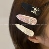 Small design summer acrylic brand retro bangs with letters, hairgrip