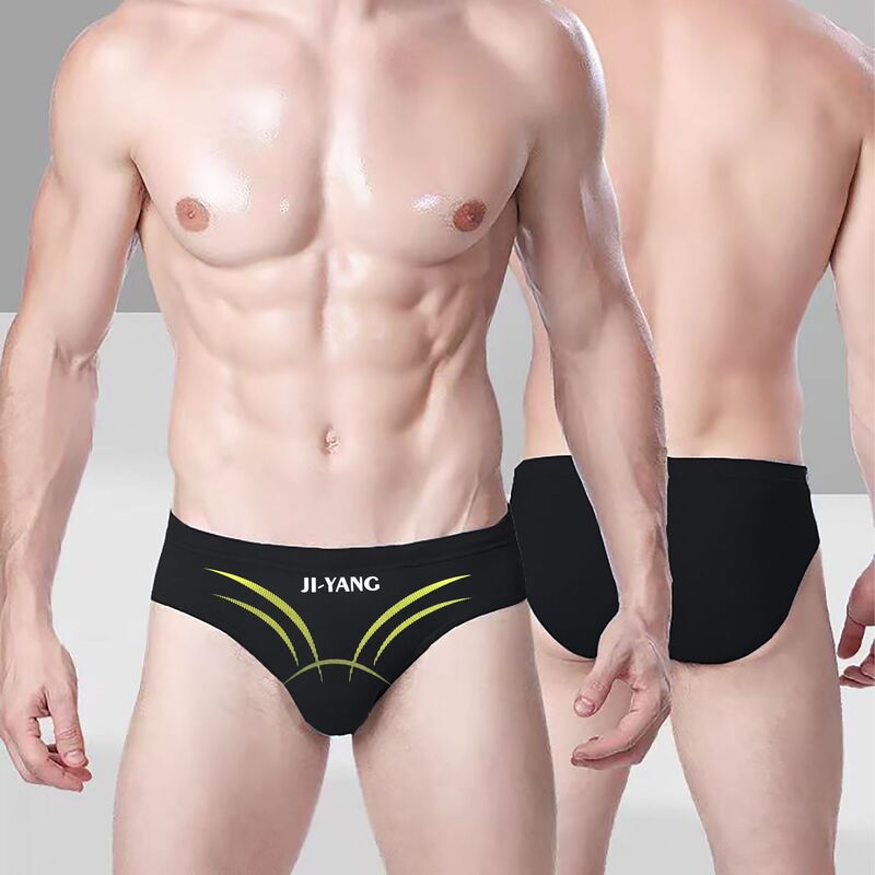 New Men's Swim Triangle Quick-drying Fashion Anti-light Printing Racing plus size Professional Swimwear Triangle Men's