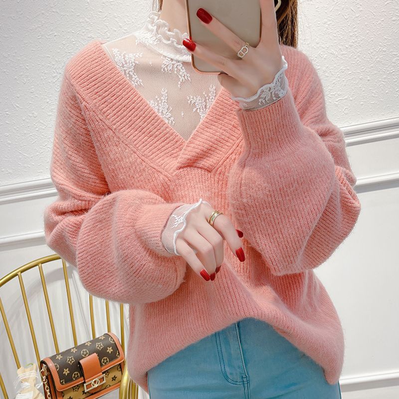Wholesale Half Turtleneck Lace Bottoming Shirt for Women, Stylish Thin Sweater with Long-Sleeved Gauze Sexy Mesh Top Wholesale Half Turtleneck Lace Bottoming Shirt for Women, Stylish Thin Sweater with Long-Sleeved Gauze Sexy Mesh Top