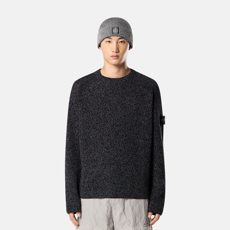 Cross-Border Stone Island Crew Neck Pullover Knit Sweater Autumn and Winter Casual Versatile Simple Unisex Style Sweater for Men and Women