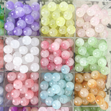 定制多尺寸多颜色烤漆电镀称斤玻璃珠散珠琉璃异型圆珠串珠