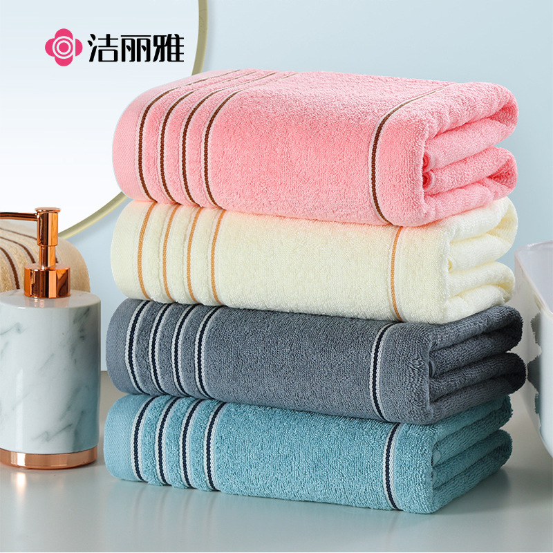 Jialiya Bath Towel 7378 Pure Cotton Adult Bath Towel Wholesale Cotton Soft Couple Beach Towel