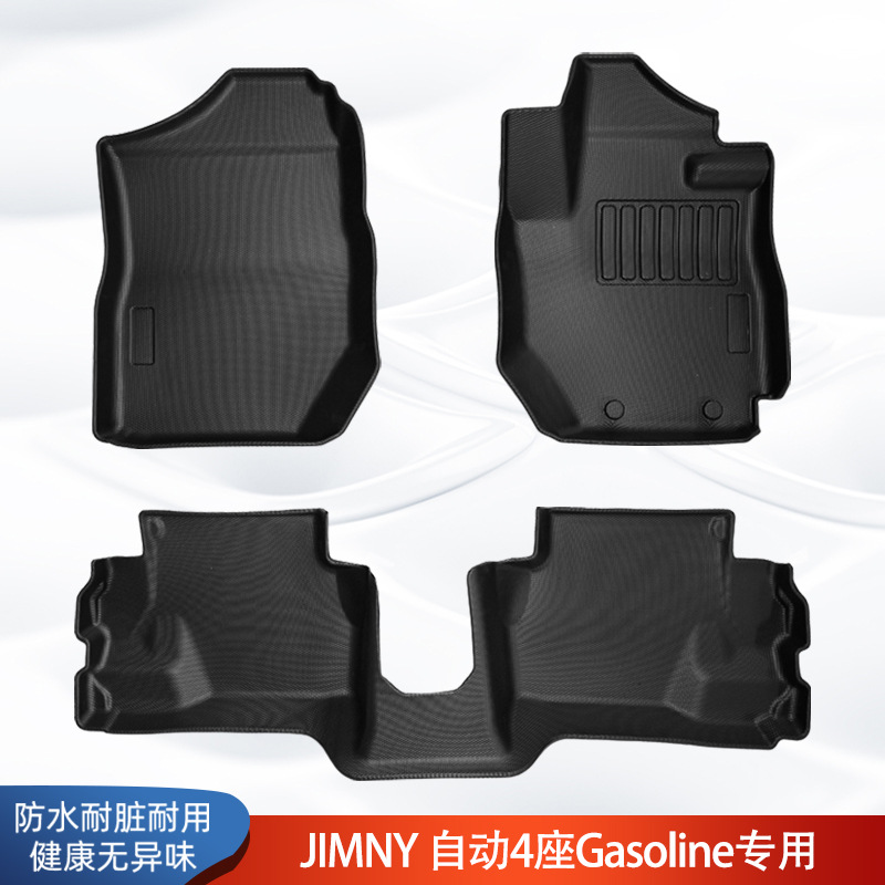 Aplicable para 18 - 24 Suzuki JIMNY auto 3D para todo el tiempo TPE almohadilla de pie de automóvil antisucio