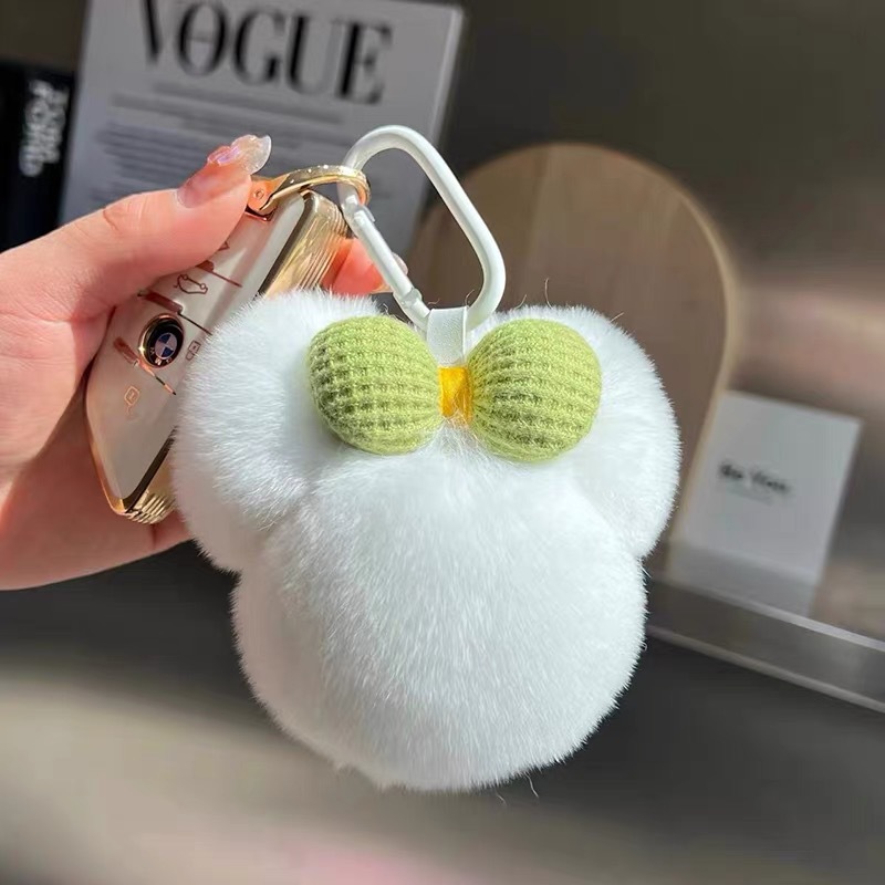 [Colección de animales de peluche] llavero de automóvil de peluche pequeño conejo colgante bolso de muñeca de peluche colgante