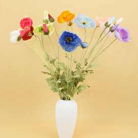 大罂粟 大枝冰岛虞美人 家居装饰摆件落地花 婚庆摄影道具仿真花