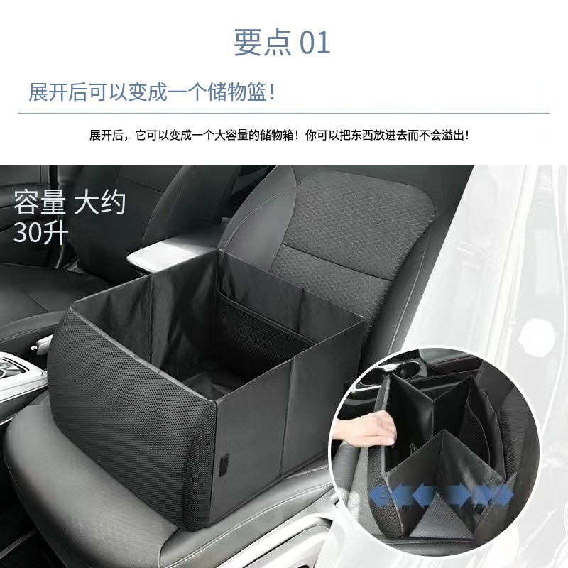 Cross-Border Popular Car Lumbar Pillow Storage Box Two-In-One Foldable Foreign Trade Storage Multi-Functional Four-Season Universal