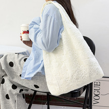 新款托特蕾丝背心包高颜值淑女通勤逛街约会帆布包大容量手提袋