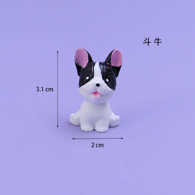 Miniatura mini simulación lindo Bomei Samo perro pequeño animal micro paisaje modelo pequeños adornos de escritorio juguetes pequeños