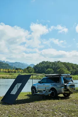 Avtomobil yan çətirləri — vinyl canopy camping tent - aluminum-box-with-light-front-cloth-with-window-1-1625
