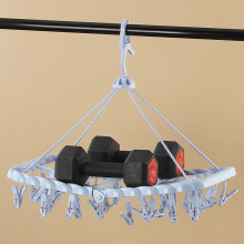 家用旋转晒夹学生宿舍阳台晒袜子内衣内裤多功能晾晒架多夹子衣架