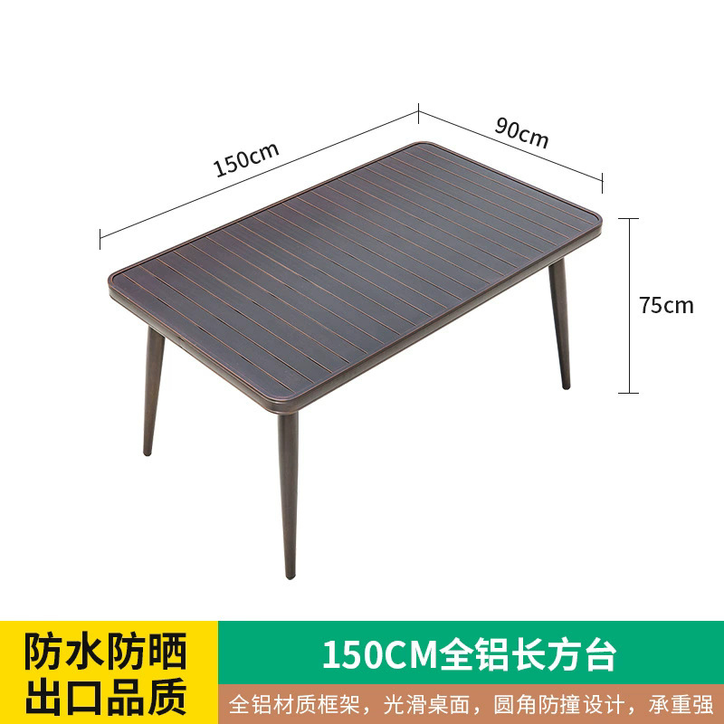 Mesa y silla al aire libre de cafeteria casuales al aire libre simple impermeable anticorrosivo balcón jardín mesa y silla combinación image 31
