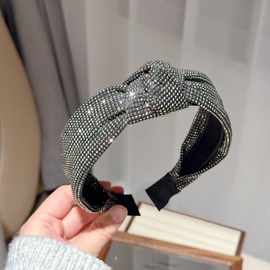 韩国高颅顶时尚满钻头饰高级感轻奢水钻宽边发卡发饰新款洗脸发箍