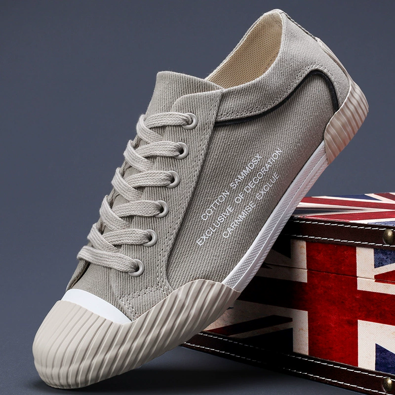 2025 новые летние мужские туфли в корейском стиле, универсальные модные повседневные мужские кроссовки из холста, нишевый дизайн, удобные кроссовки