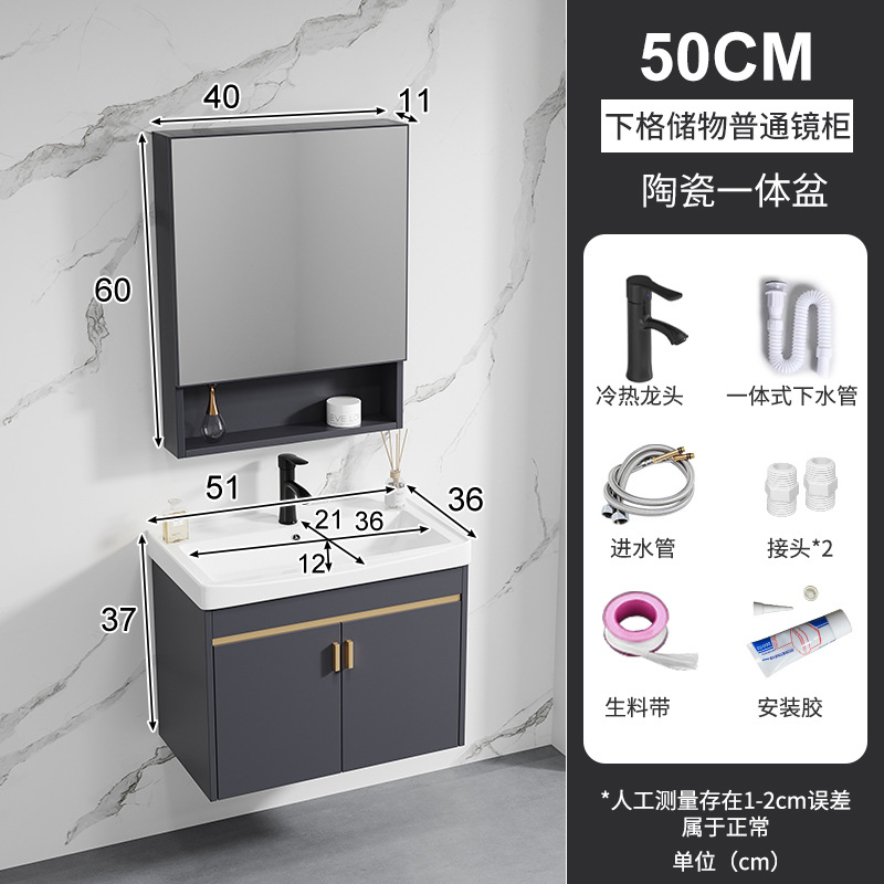 50 lavabo de porcelana + gabinete espejo