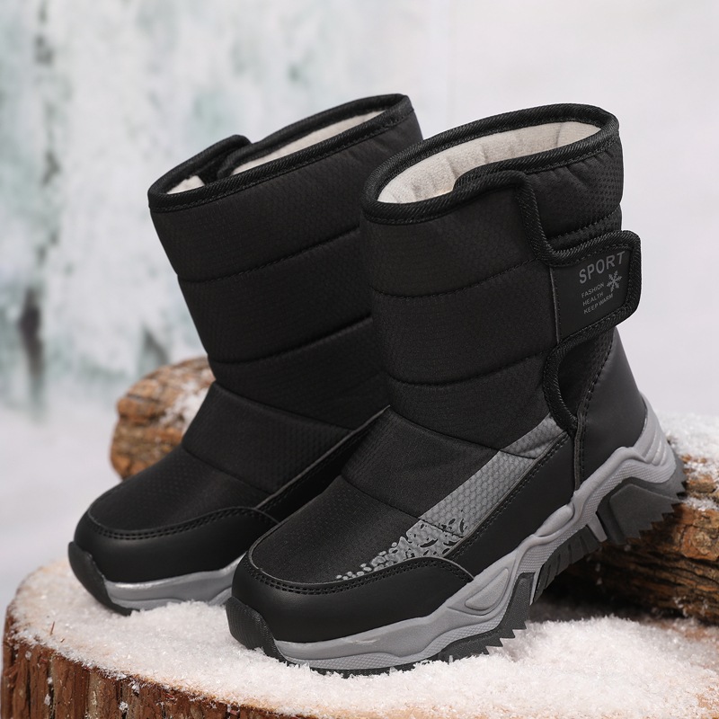 跨境儿童雪地靴2025冬季新款中大童儿童加绒保暖棉靴青少年雪地靴