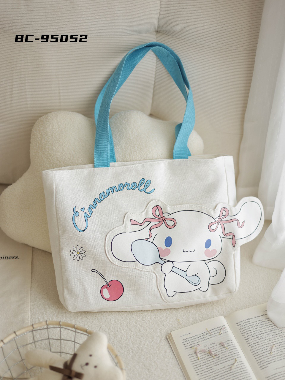 큰귀개 수납포켓 캔버스백