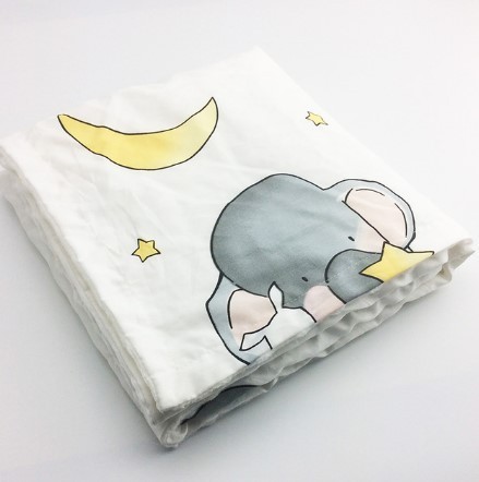 Manta de gorro de bebé de algodón de sarga de doble capa manta de bebé manta de gorro calmante para niños manta de colcha