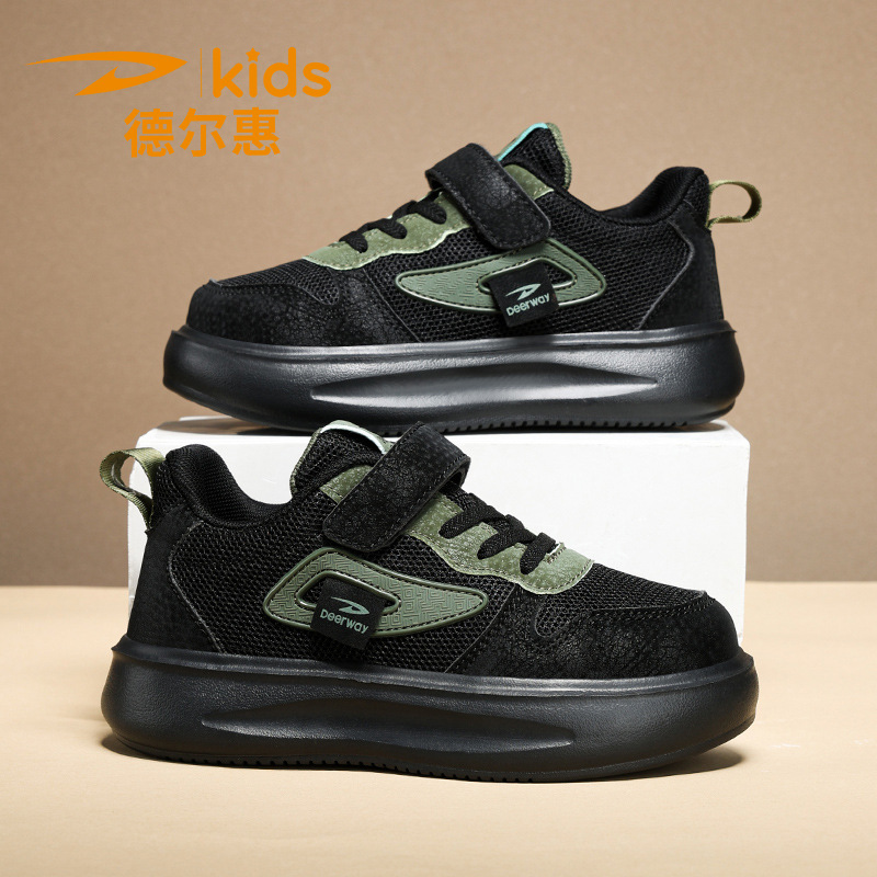 德爾惠兒童運動鞋春夏新款男童女童透氣網面輕便柔軟品牌童鞋外貿