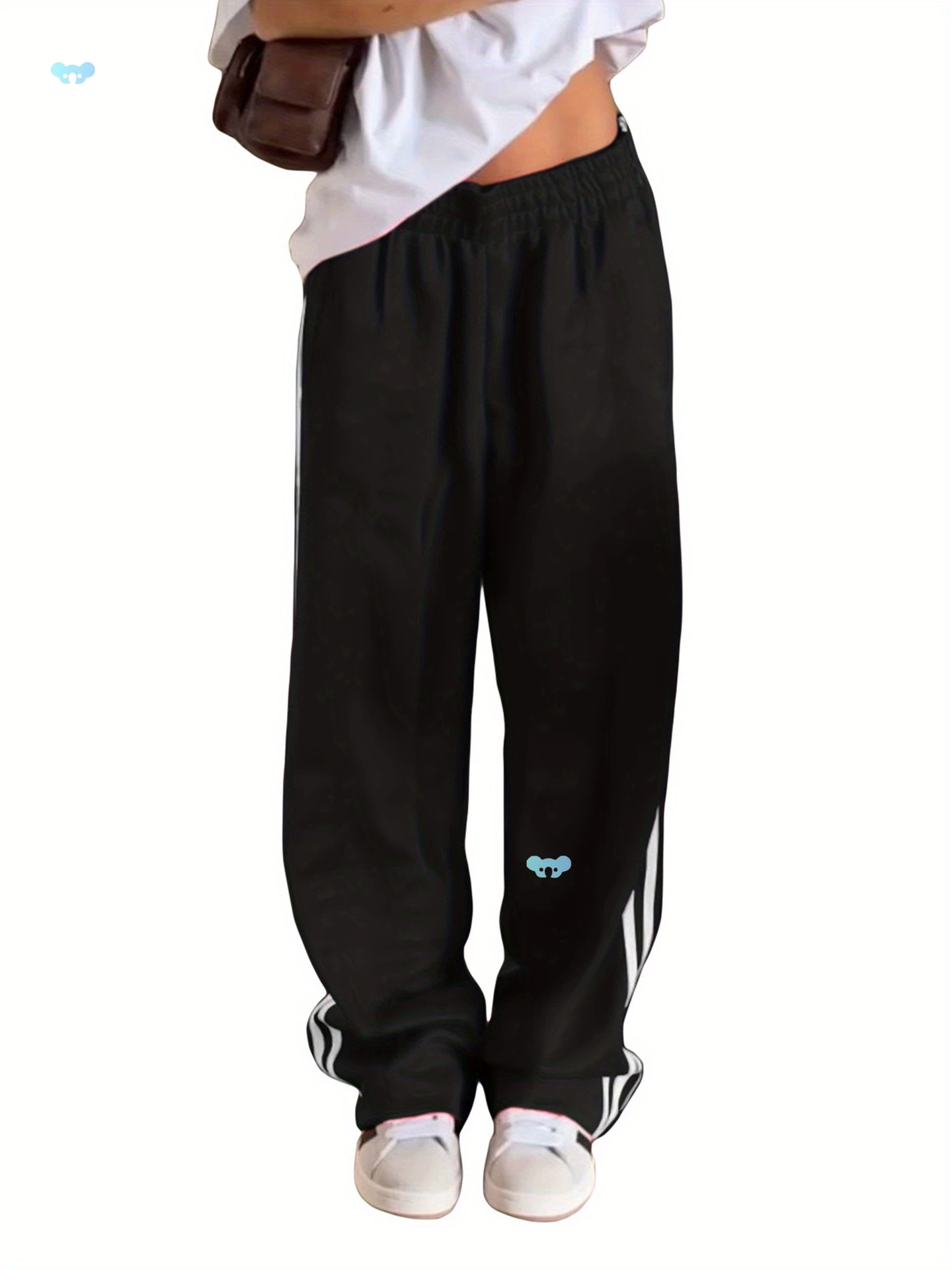 Женские повседневные спортивные штаны из полиэстера, нетканые, однотонные