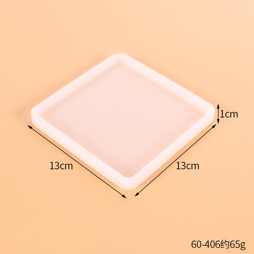 DIY cristal epoxi molde de pastel de silicona amor redondo cuadrado rectangular Mesa posavasos Decoración