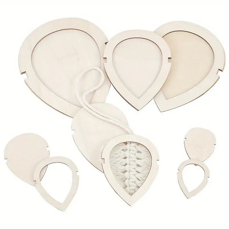 Cross-Border Kidsren's Painting Wooden Board Can DIY Painting Template Creative Leaf Weaving Tool Set Wooden Crafts