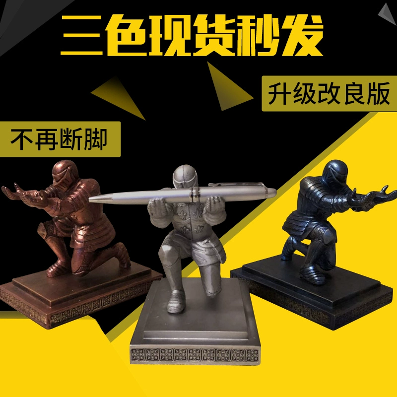 Исполнительный солдат рыцарь ручка ручка вставка креативный держатель ручки ручки держатель ручки Краб Халк ножницы