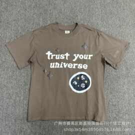 跨境BP潮流发泡字母印花宽松圆领短袖 2024半袖男女休闲款情侣TEE