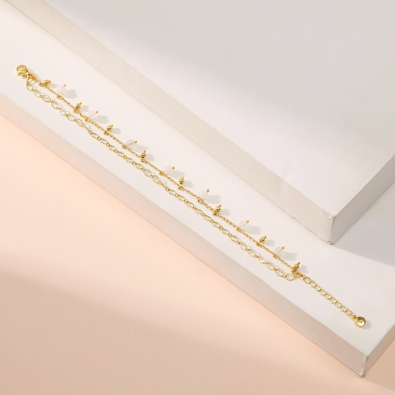 Nouveau Bracelet Réglable Multicouche En Or Blanc 18k En Gros Nihaojewelry display picture 7