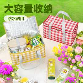 现货野餐包手提式袋大容量手提学生户外旅游加厚批发折叠