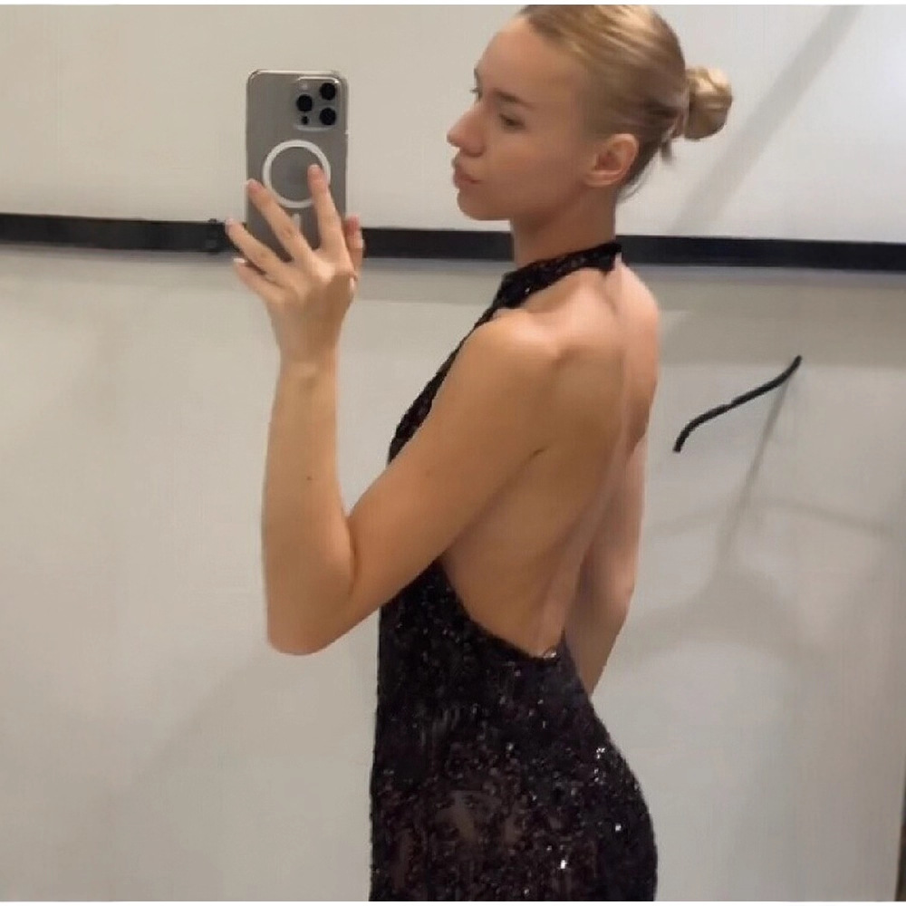 Women Off The Shoulder Spaghetti Strap Sequin Dress Elegant Fashion Evening Party Prom Gown For Formal Cocktail Events_ecoleips.com