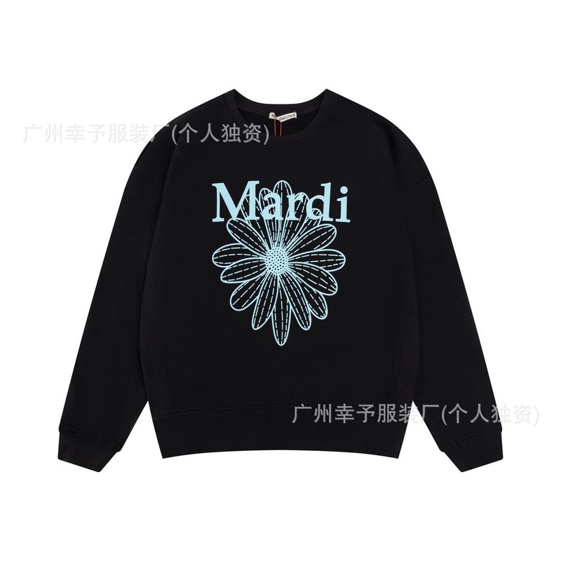 现货潮牌韩国Mardi卫衣金高银同款潮牌小雏菊印花腊肠狗圆领上衣|undefined