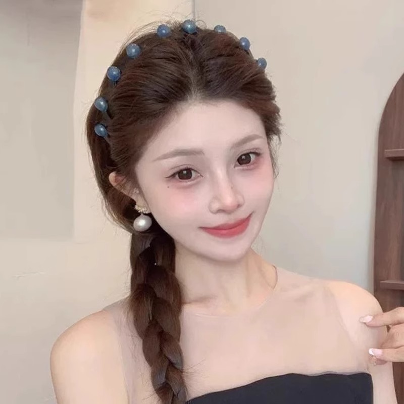 Bandas de cabello onduladas para mujeres con dientes de doble propósito bandas de cabello de cabeza de cabeza de alto cráneo para lavado de cara tarjeta de cabello especial para el cabello fruncado y acabado de cabello