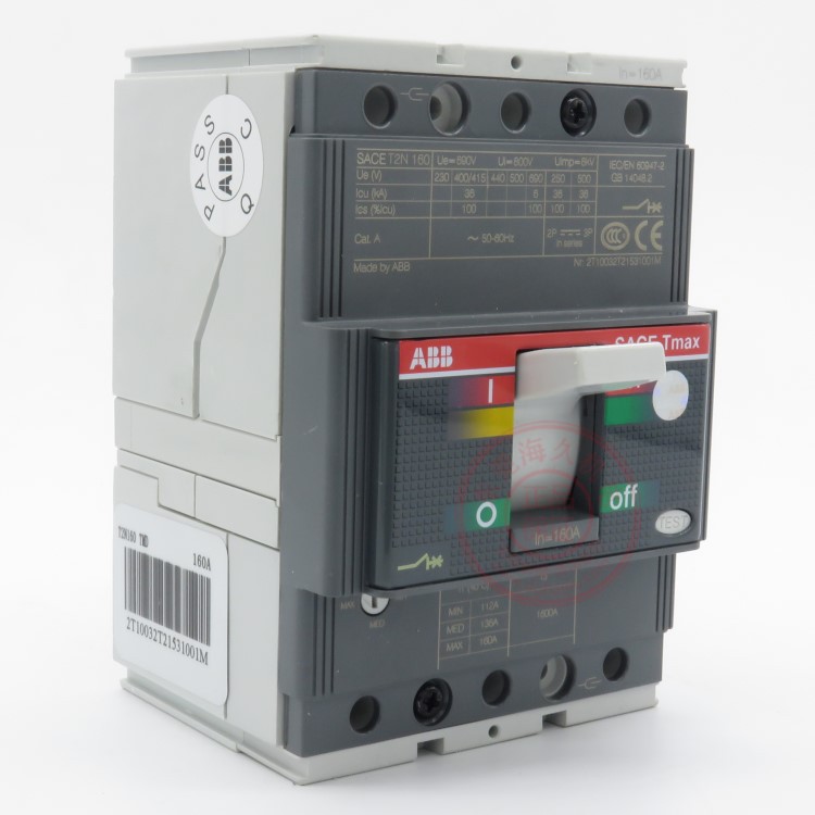 ABB塑壳断路器XT4S160 LSI R160 FF 3P1SDA068484R1