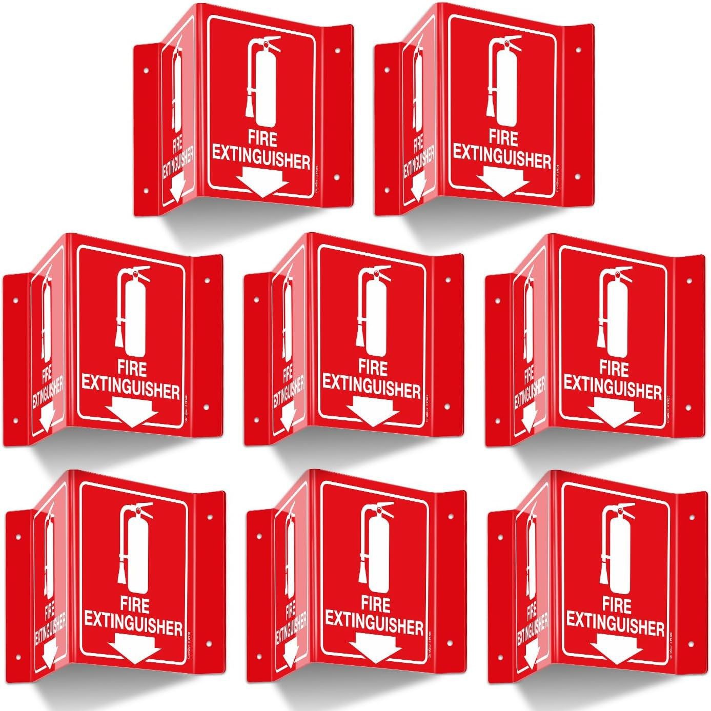 亚马逊热卖灭火器标牌突出标牌双面带螺丝易于安装家庭办公室