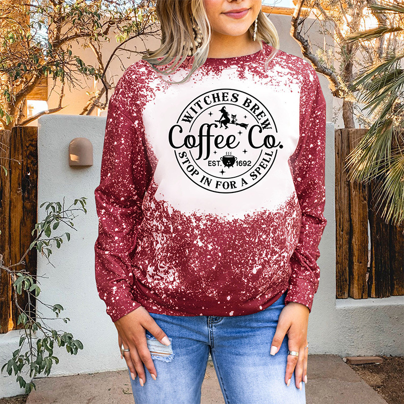 Felpa con cappuccio ampia a maniche lunghe con scollo rotondo autunno e inverno 2024 da donna alla moda con stampa inglese_voghion.com