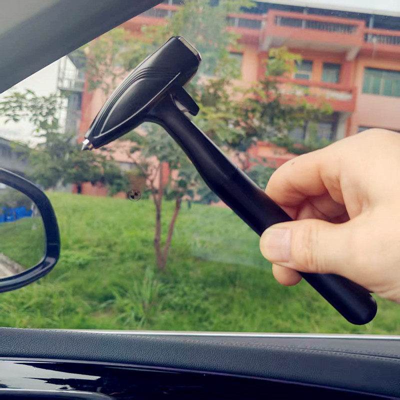 Car-Mounted Tungsten Steel Safety Hammer, Multi-Functional with Cutter, Emergency Escape Life-Saving Window Breaker, Emergency Window-Breaking Tool
