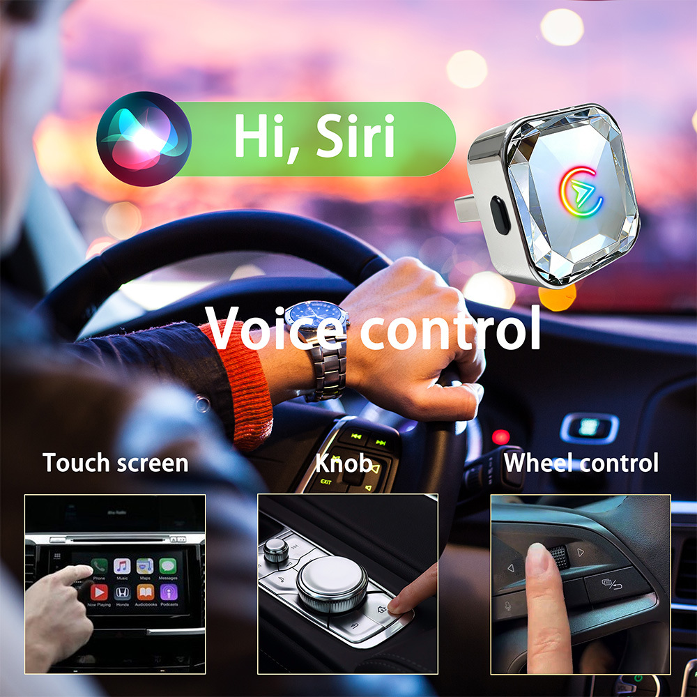 Button Carplay Box Android Auto Wired to Wireless Adapter Android Auto Car Wired to Wireless Converter
