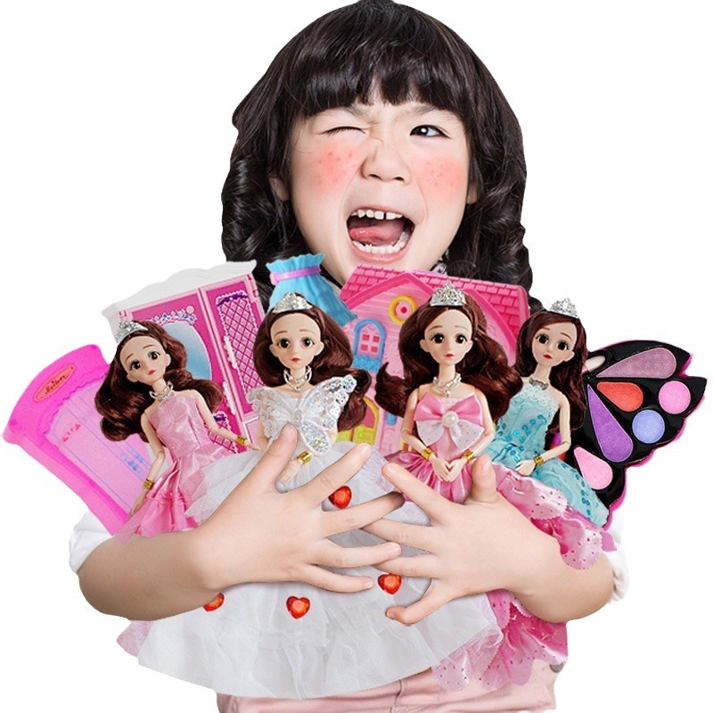 인형 장난감 세트 소녀 공주 드림 맨션 어린이 원피스 업 대형 선물 상자 시뮬레이션