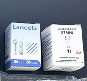 Medidor de glucosa en sangre con anuncio de voz, modelo para comercio exterior, precisión de grado médico, sin agujas, para uso doméstico, tiras reactivas estériles.