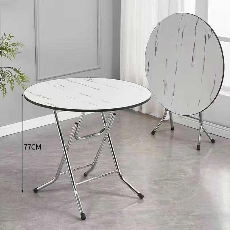 mesa de comedor plegable simple plegable para casa de alquiler pequeño simple mesa de comedor redonda al aire libre